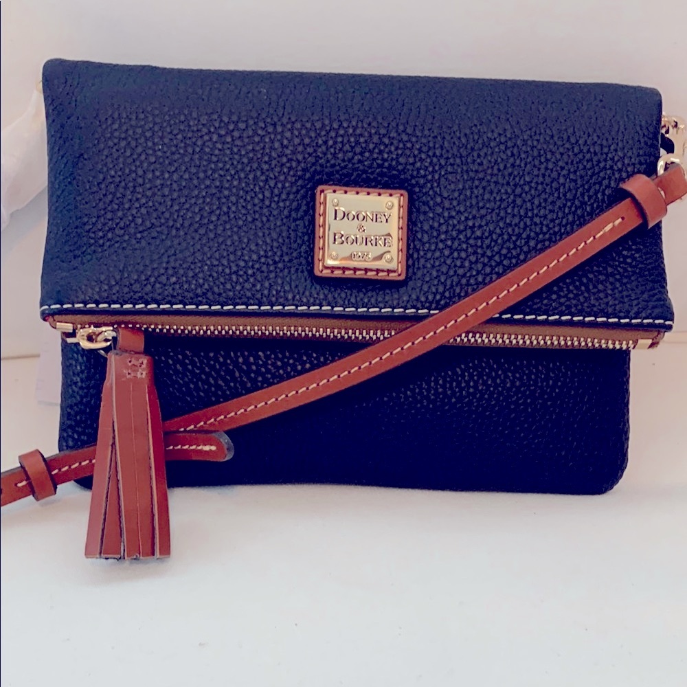 NWT - Dooney & Bourke Midnight Blue Fold Over Crossbody Bag Great gift!